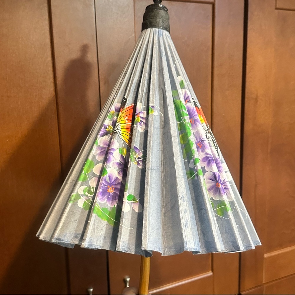 Parasol. Thai rice paper parasol. Hand painted bamboo umbrella from thailand